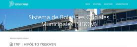 SIBOM: decretos en Hipólito Yrigoyen